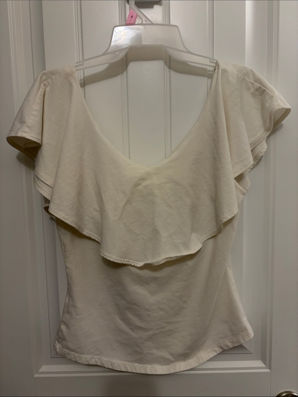 Free People White Layered Ruffle Scoop Neck Top - Picture 4 of 4